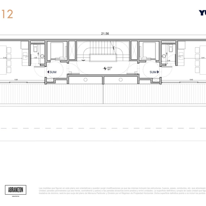 plano piso 12 YUD Laprida